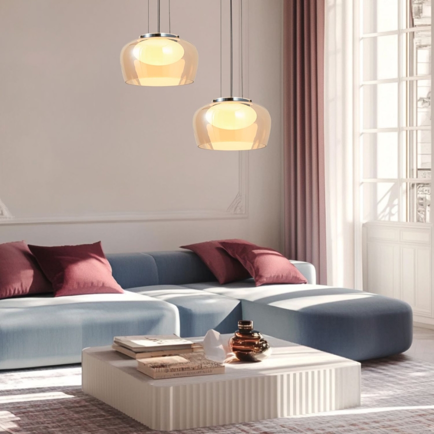 Piekaramā lampa INSIEME 1xGX53/10W/230V, dūmakaina bēša