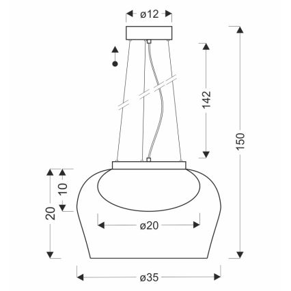 Piekaramā lampa INSIEME 1xGX53/10W/230V, dūmakaina bēša