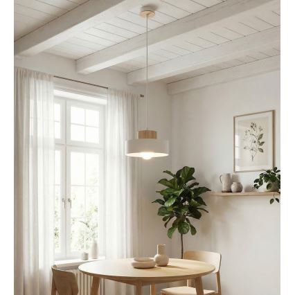 Piekaramā lampa KIVI uz troses 1xE27/15W/230V balta