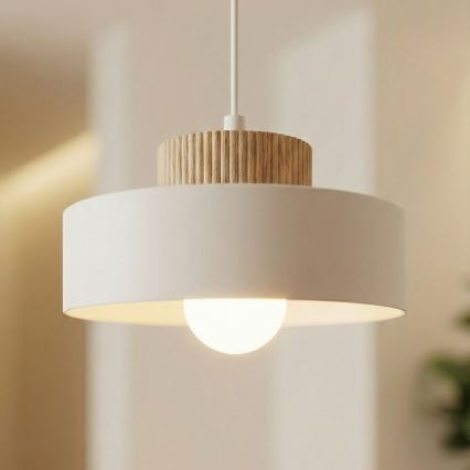 Piekaramā lampa KIVI uz troses 1xE27/15W/230V balta