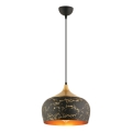 Piekaramā lampa MONZA ar kabeli 1xE27/40W/230V Ø 30 cm melna/bronzas