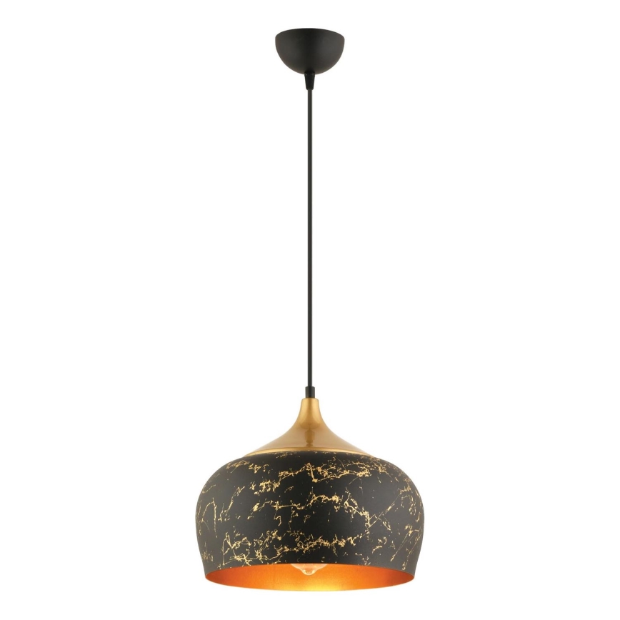 Piekaramā lampa MONZA ar kabeli 1xE27/40W/230V Ø 30 cm melna/bronzas