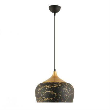 Piekaramā lampa MONZA ar kabeli 1xE27/40W/230V Ø 30 cm melna/bronzas