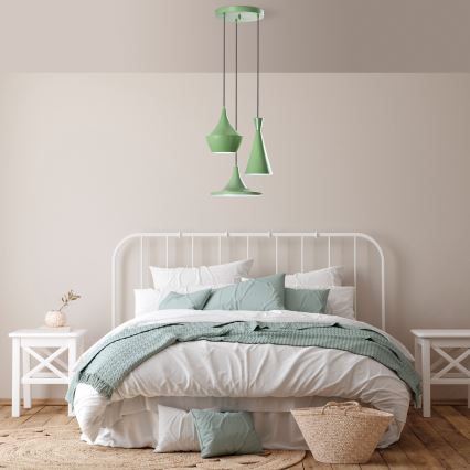 Piekaramā lampa TOM 3xE27/40W/230V zaļa
