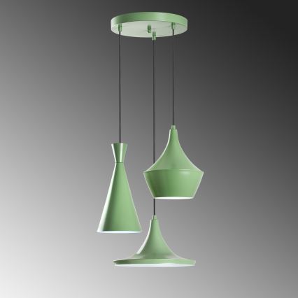 Piekaramā lampa TOM 3xE27/40W/230V zaļa