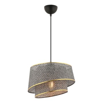 Piekaramā lampa uz kabeļa BARETTE 1xE27/60W/230V pelēka/zelta