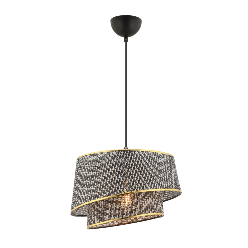 Piekaramā lampa uz kabeļa BARETTE 1xE27/60W/230V pelēka/zelta