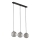 Piekaramā lampa uz kabeļa ELENA 3xG9/6W/230V melna/dūmota pelēka