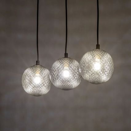 Piekaramā lampa uz kabeļa ELENA 3xG9/6W/230V melna/dūmota pelēka