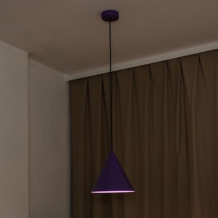 Piekaramā lampa uz kabeļa ETNA II 1xE27/15W/230V Ø 25 cm violeta