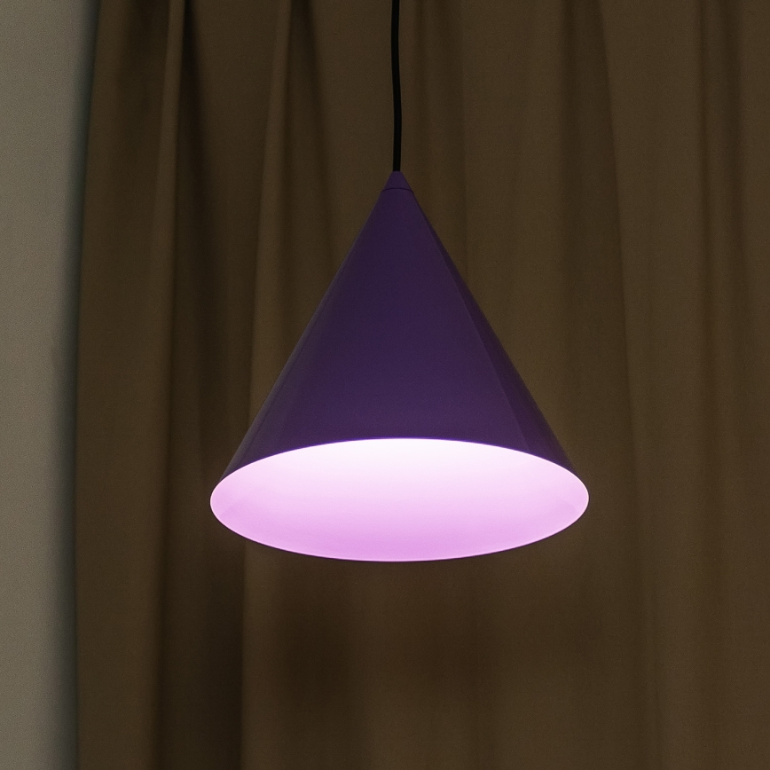 Piekaramā lampa uz kabeļa ETNA II 1xE27/15W/230V Ø 25 cm violeta