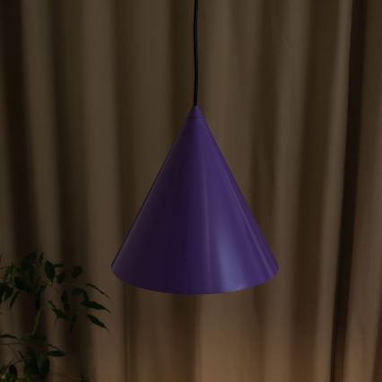 Piekaramā lampa uz kabeļa ETNA II 1xE27/15W/230V Ø 25 cm violeta