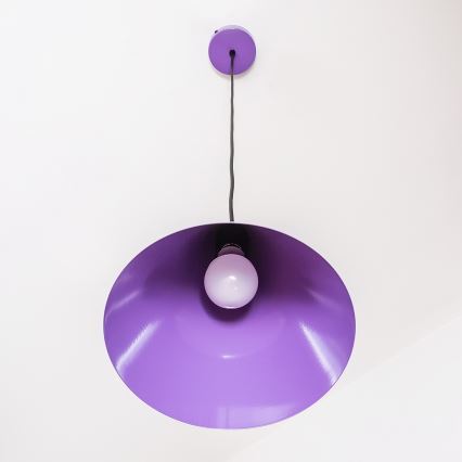 Piekaramā lampa uz kabeļa ETNA II 1xE27/15W/230V Ø 25 cm violeta