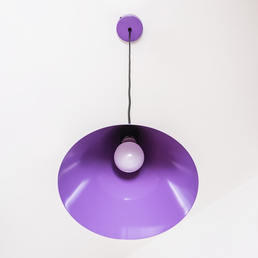 Piekaramā lampa uz kabeļa ETNA II 1xE27/15W/230V Ø 25 cm violeta