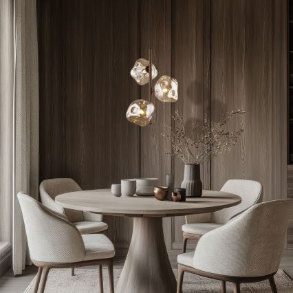 Piekaramā lampa uz kabeļa LAVA 3xG9/8W/230V bronza/dūmakaini bēša