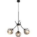 Piekaramā lampa uz kabeļa ZULIA 3xE27/15W/230V melna/dūmakaina melna