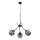 Piekaramā lampa uz kabeļa ZULIA 3xE27/15W/230V melna/dūmakaina melna