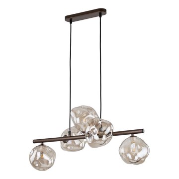 Piekaramā lampa uz troses LAVA 5xG9/8W/230V bronzas/dūmakaini bēša