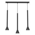 Piekaramā lampa uz troses MAZZO 3xGU10/8W/230V, melna