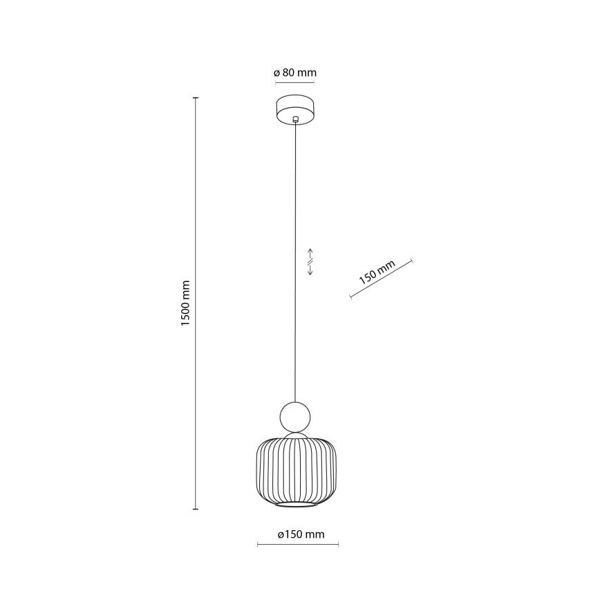 Piekaramā lampa uz vada BALLO 1xE14/10W/230V, bēša