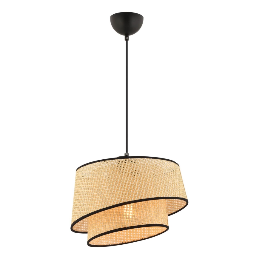 Piekaramā lampa uz vada BARETTE 1xE27/60W/230V bēša/melna