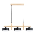 Piekaramā lampa uz vada CERTA 3xE27/15W/230V melna/bēša