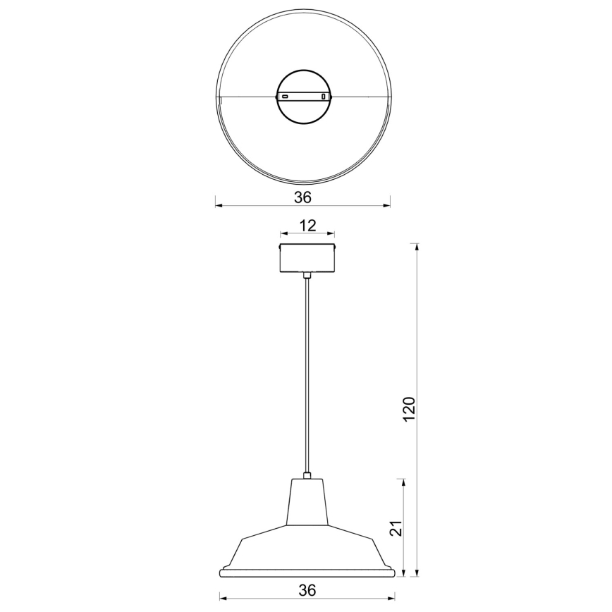 Piekaramā lampa uz vada CLASS 1xE27/15W/230V, bronzas krāsa