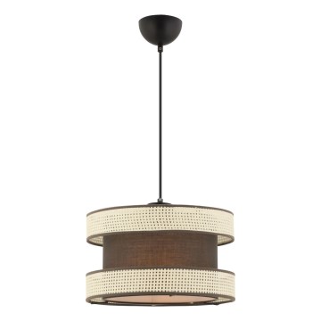 Piekaramā lampa uz vada HALO 1xE27/60W/230V brūna/krēmkrāsaina