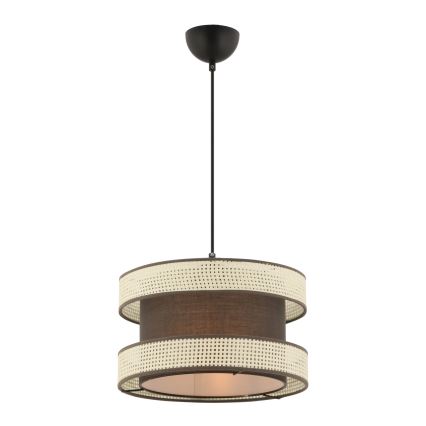 Piekaramā lampa uz vada HALO 1xE27/60W/230V brūna/krēmkrāsaina