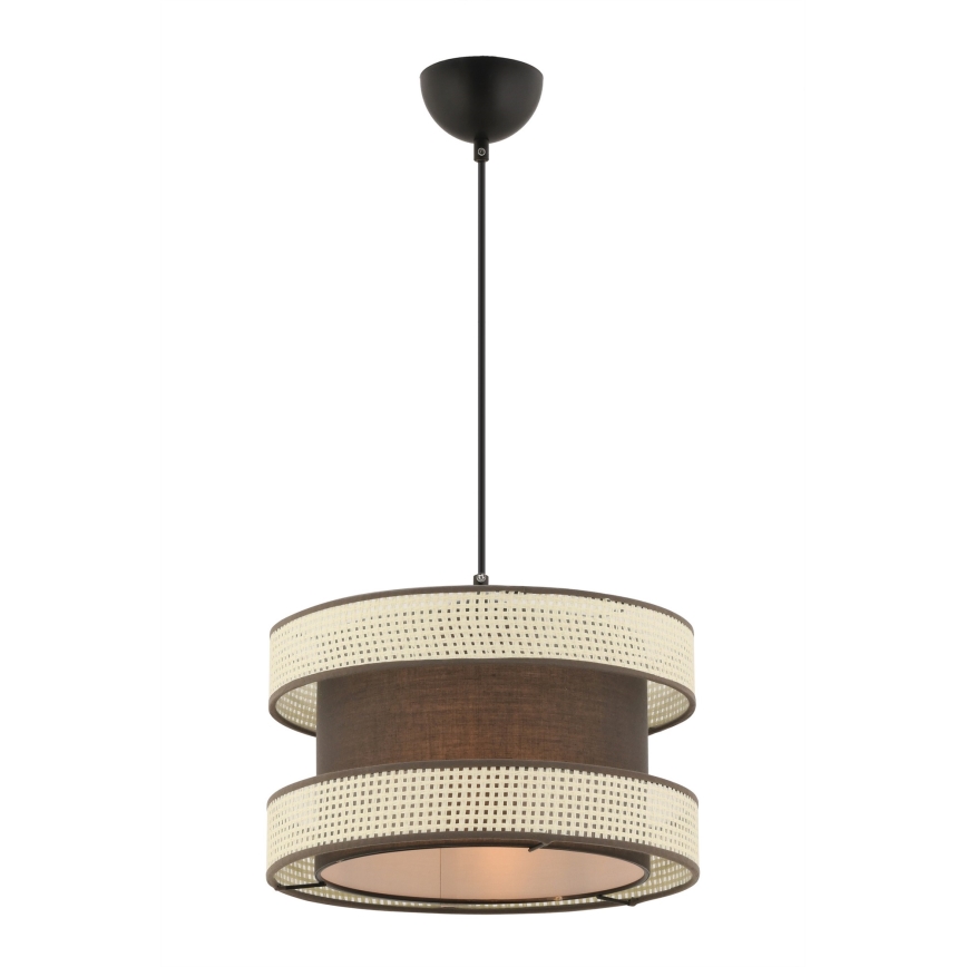 Piekaramā lampa uz vada HALO 1xE27/60W/230V brūna/krēmkrāsaina