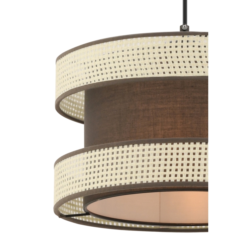 Piekaramā lampa uz vada HALO 1xE27/60W/230V brūna/krēmkrāsaina