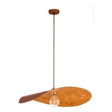 Piekaramā lampa uz vada LEAF 1xE27/15W/230V brūna/vara krāsā