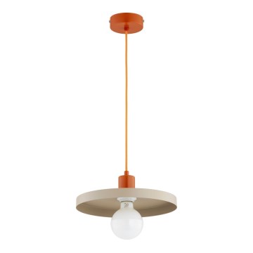 Piekaramā lampa uz vada LITO 1xE27/15W/230V bēša/vara