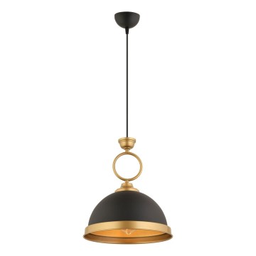 Piekaramā lampa uz vada MONZA 1xE27/40W/230V Ø 30 cm melna/bronzas