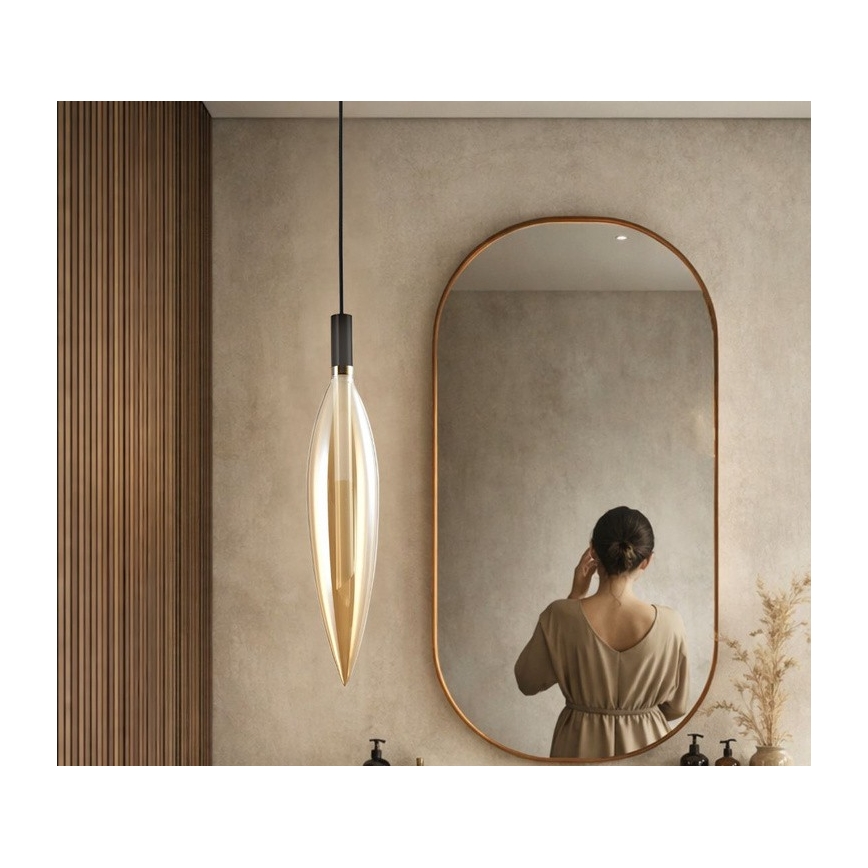 Piekaramā lampa uz vada NORDIC 1xG9/5W/230V melna/dūmakaini bēša