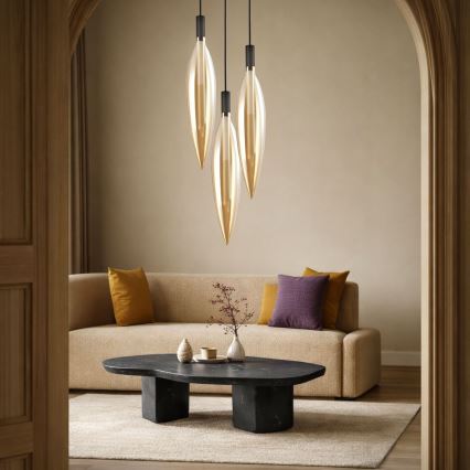 Piekaramā lampa uz vada NORDIC 1xG9/5W/230V melna/dūmakaini bēša