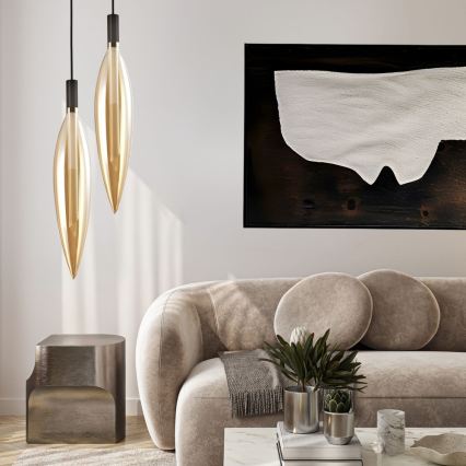 Piekaramā lampa uz vada NORDIC 1xG9/5W/230V melna/dūmakaini bēša