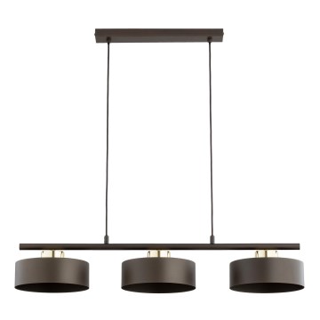 Piekaramā lampa uz vada SELIA 3xE27/15W/230V brūna