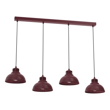Piekaramā lampa uz vada SVEN 4xE27/15W/230V, burgundijas krāsa