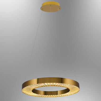 Piekaramā LED lustra JESI uz troses, 35 W, 230 V, 3000 K, Ø 60 cm, bronzā