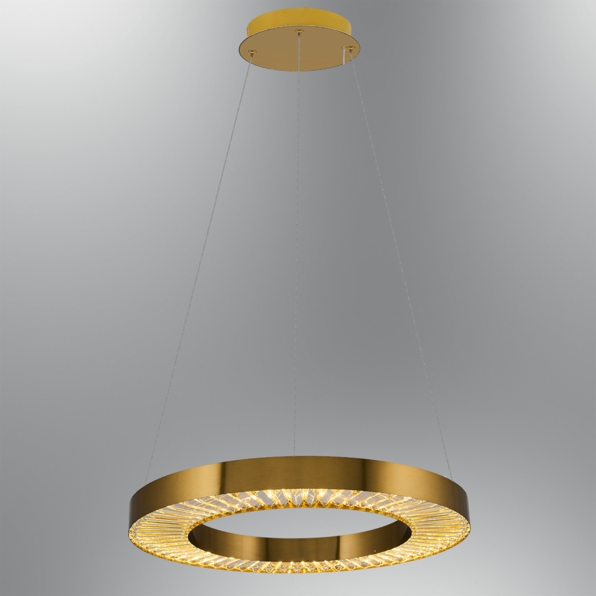 Piekaramā LED lustra JESI uz troses, 35 W, 230 V, 3000 K, Ø 60 cm, bronzā