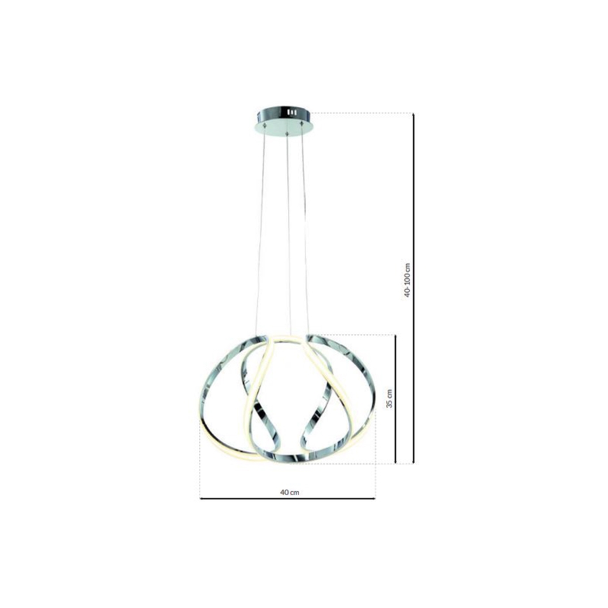 Piekaramā LED lustra uz kabeļa GLOBE LED/50W/230V