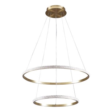 Piekaramā LED lustra uz troses DIANA LED/44W/230V 4000K Ø 59 cm zelta