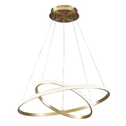 Piekaramā LED lustra uz troses DIANA LED/44W/230V 4000K Ø 59 cm zelta
