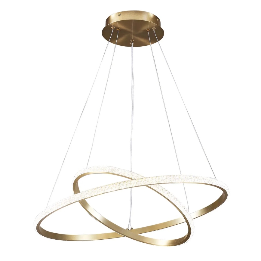 Piekaramā LED lustra uz troses DIANA LED/44W/230V 4000K Ø 59 cm zelta