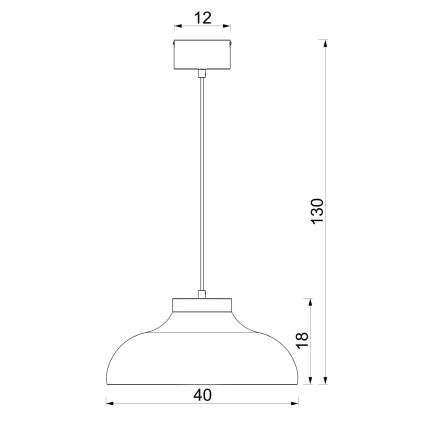 Piekaramā lustra ar vadu BASCA 1xE27/15W/230V burgundijas krāsā