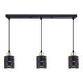 Piekaramā lustra ar vadu ELEN 3xE27/35W/230V melna/zelta