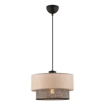 Piekaramā lustra ECHO ar vadu 1xE27/60W/230V bēšs/pelēks