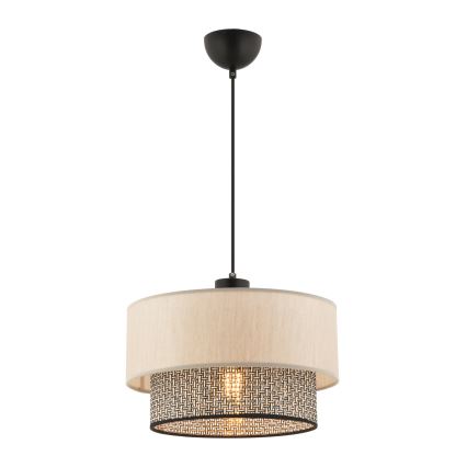 Piekaramā lustra ECHO ar vadu 1xE27/60W/230V bēšs/pelēks