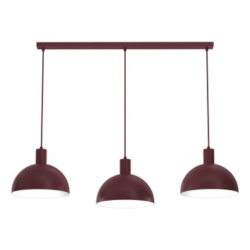 Piekaramā lustra HANDA 3xE27/15W/230V burgundijas krāsā